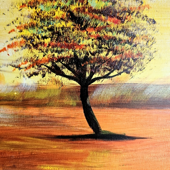 Set of 2 Abstract Landscape Oil Painting Autumn Scenery Wall Art Canvas Oil Art - Picture 5 of 12